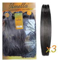 Promotion en Gros : Perruque Premium 12A, Cheveux Humains 100% Bruts, Lisses et Raides Comme des Baguettes, Alignés aux Cuticules, en Paquet de Mèches