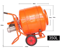 Nouvelle bétonnière électrique portable de 120 L pour la construction, l'usage domestique, les usines de fabrication et les restaurants