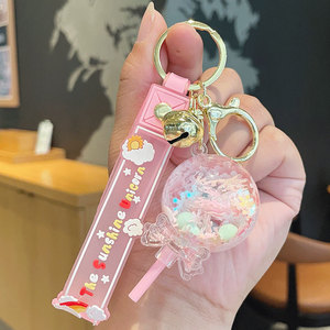 Dễ Thương <span class=keywords><strong>Keychain</strong></span> Bán Buôn Vào Các Dầu Cát Lốc Chai Mặt Dây Chuyền Bông Tuyết Bow Lollipop Hình Dạng <span class=keywords><strong>Keychain</strong></span> - Product Image 2