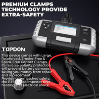 Topdon BT600 12v 24v capacité hybride Lithium charge électronique complète testeur de batterie de voiture testeurs d'analyseur avec imprimante