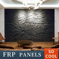 Revêtement mural translucide en pierre synthétique Life Trace FRP, panneaux muraux 3D imitation pierre, grandes dalles de béton brut pour la décoration intérieure et extérieure