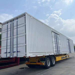 รถพ่วงพื้นเรียบ Fengniao Shandong 3 เพลา ขนาด 20x40 ฟุต 12.5x2.5x1.5 เมตร พร้อมขาตั้ง Fuwa/Jost รับน้ำหนักได้มากกว่า 3001 กก. ราคาดีที่สุด - Product Image 2