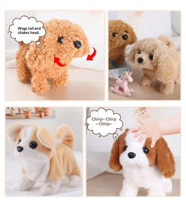 Juguete de peluche eléctrico al por mayor para <span class=keywords><strong>cachorros</strong></span>, súper suave, de algodón PP, con movimiento de caminar, ladrar y rabo que se mueve, pelaje desmontable y lavable, para alivio del estrés. - Product Image 4