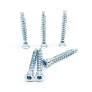 Trung Quốc ốc vít thép carbon màu xanh mạ kẽm Hex ổ cắm đồ nội thất confirmat vít 7x50 5x50 parafusos - Product Image 4