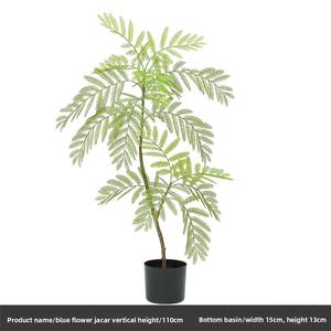 Fuhong Jacaranda, arbre artificiel d'intérieur de type zen chinois, olivier, bambou, plante verte en pot, écologique, <span class=keywords><strong>110</strong></span>-200 cm, occasion à domicile - Product Image 3