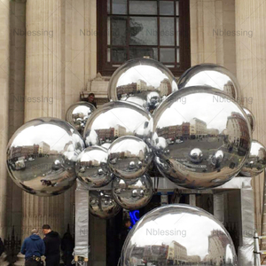 Customized Event Wedding Scene Decoration With Shiny Metal Inflatable Sliver <b>Ball</b> <b>Mirror</b> Balloon Customized Inflatable Sliver Ba - Product Image 4