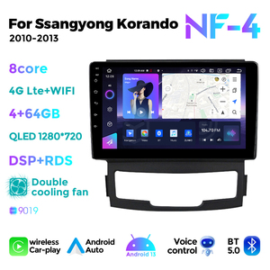 NaviFly NF nuovissimo Touch Screen AndroidQLED 4g Lte Wifi 1280*720 per <span class=keywords><strong>Ssangyong</strong></span> <span class=keywords><strong>Korando</strong></span> 2010-2013 supporto BT5.0 Chip Android Auto - Product Image 4