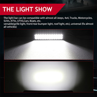 Barre lumineuse LED tout-terrain 120W double rangée 14 pouces, projecteur combiné spot et flood, pour tracteur et toit de véhicule tout-terrain
