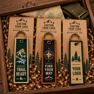 Llaveros Personalizados Bordados y Tejidos para Exteriores, Llaveros de Tela con Logotipo Personalizado para Regalos Corporativos, Fabricación OEM ODM - Product Image 2