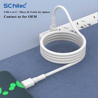 BSCI Factory 1M 3.3ft 2A TPE câble usb C type A à C câbles de charge de téléphone pour téléphone portable Samsung