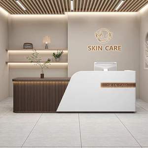 YS-0638 настраиваемый L-образный угловой стойка регистрации, современный китайский стиль, стойка регистрации для отелей, салонов красоты, магазинов одежды - Product Image 4