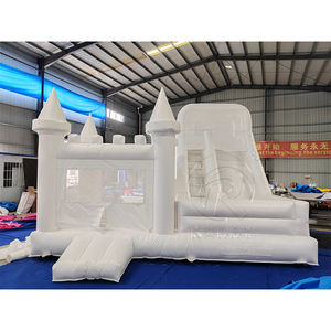 Castillo Inflable Comercial con Tobogán, Castillo Inflable Blanco en Venta - Product Image 1