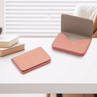 Dompet pendek gaya Vintage portabel cetak Logo kustom untuk wanita kulit PU tempat kartu ID penutup lapisan katun untuk perjalanan