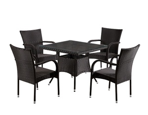 Ensemble <span class=keywords><strong>table</strong></span> <span class=keywords><strong>basse</strong></span> de jardin, solide, en plastique, balcon, <span class=keywords><strong>rotin</strong></span>, extérieur, métal - Product Image 5