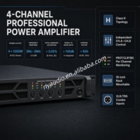Amplificateur numérique professionnel de scène TD406/TD410 à 4 canaux 1U en métal avec sortie 650/1100W pour utilisation sur scène