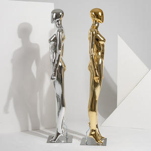 <span class=keywords><strong>Mannequin</strong></span> Femme Autonome Brillant Or Lingerie Corps Entier Tête d'Œuf - Product Image 5