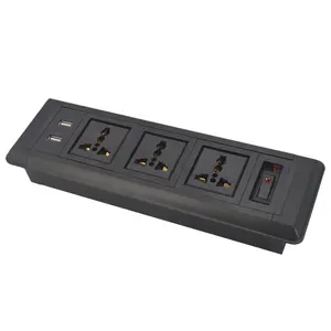Aby-système AV de conférence, prise noire, boîte de connexion pour table de réunion au bureau