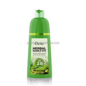DEXE Botella verde Material Crema Marrón oscuro Natural Negro Herbal Burbuja Tinte para el cabello <span class=keywords><strong>Color</strong></span> Champú Original Fabricante de China OEM - Product Image 5