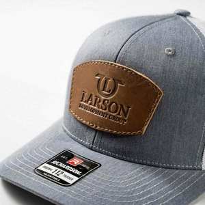 Richardson 112 Trucker Custom Leather <b>Patch</b> Hat Debossed Heat Pressed Stylish for Fashion Beach Outdoor Cycling Use Personalized - Product Image 5