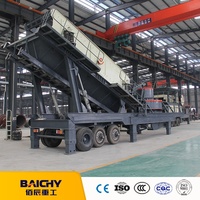 Vente flash : installation de production de sable à moyenne échelle, haute performance, 100-260 t/h, 2x90 kW, concasseur mobile VSI