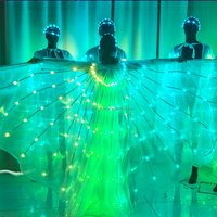 Ailes d'ange LED lumineuses, accessoire de costume, accessoire de performance fantastique pour spectacle sur scène, festival, fête, mariage, événement, concert, défilé