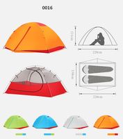 Tente familiale de luxe extérieure ultralégère imperméable à l'eau, poteau en aluminium pour 2 personnes, tentes de camping 4 saisons à vendre