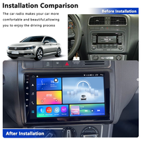 Kit d'intérieur pour autoradio Android Meihua 9 pouces, cadre de fixation, accessoires de voiture, panneau pour VW POLO 2011-2016, protection intérieure