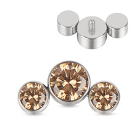 G23 titanio roscado internamente 16G Asscher corte circón cartílago oreja Stud pendiente Top Labret labio cuerpo Piercing joyería