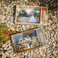 Cadeau en bois USB et boîte à photos avec couvercle en plexiglas boîte à souvenirs en bois personnalisée avec mémoire photo boîte à photos en bois