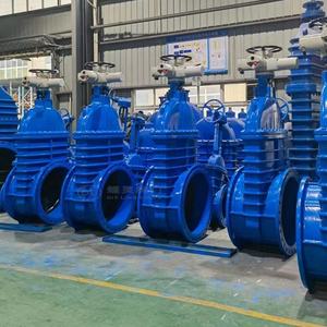 Válvula de Portão Manual Grande Veyron PN10 PN16 com Assento Resiliente em Ferro Dúctil GGG50, Engrenagem Cônica DN600 DN700 - Product Image 5