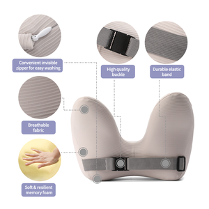 Chất Lượng Cao Bộ Nhớ Bọt Du Lịch Cổ Gối <span class=keywords><strong>Mini</strong></span> Đầu Phần Còn lại Thoải Mái Bộ Nhớ Bọt Hình Chữ U Gối Cho Xe - Product Image 4