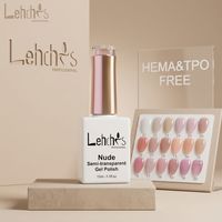 Kit de vernis à ongles semi-permanent professionnel transparent, 20 couleurs nude, effet gelée, sans HEMA ni TPO, 15 ml, à retirer par trempage, pour usage en salon UV/LED