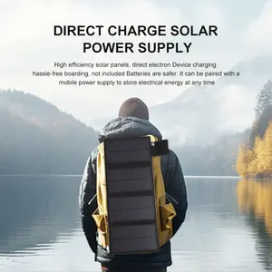 Alecter แผงเซลล์แสงอาทิตย์แบบพกพาขนาดเล็กพับได้สำหรับตั้งแคมป์30W โมโนคริสตัลไลน์ซิลิคอนประสิทธิภาพ20% USB เอาต์พุต5V กันน้ำ IP65 - Product Image 3
