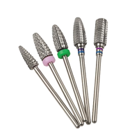Forets en carbure de tungstène en forme d'arbre pour manucure et pédicure, taille moyenne 3/32 pouces, fournisseur d'accessoires