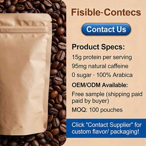 Café de Proteína Orgánica en Polvo OEM de Alta Calidad, 227g/bolsa, Sin Azúcar Instantáneo, Sabor Menta Vainilla para Adultos, Aporta Energía y Ayuda a la Pérdida de Peso - Product Image 3