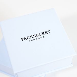 PackSecret luce blu portagioie quadrato personalizzato Logo nero chiusura magnetica per <span class=keywords><strong>collane</strong></span> bracciali stile libro - Product Image 6
