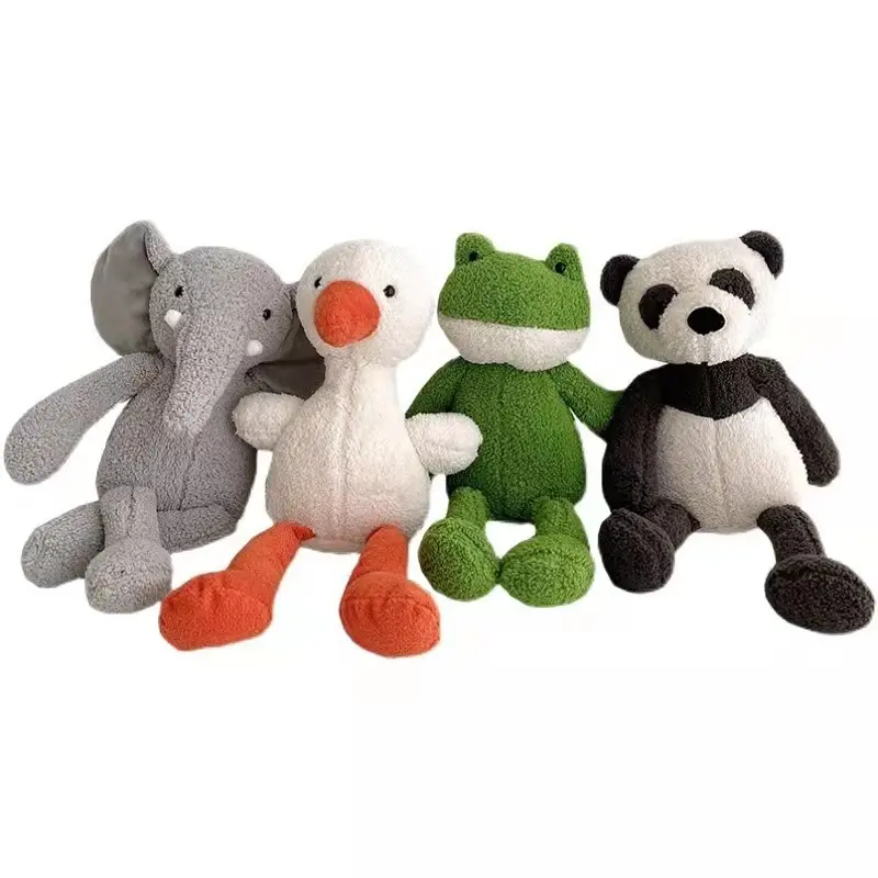 Оптовая Продажа плюшевых игрушек на заказ, мягкие игрушки в виде слона, панды, утки, лягушки, детские мягкие куклы