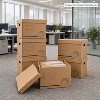 Boîtes en carton ondulé écologiques faites à la main FUJU pour le rangement de documents de bureau, doublure intérieure personnalisée, impression de logo, origine Guangdong