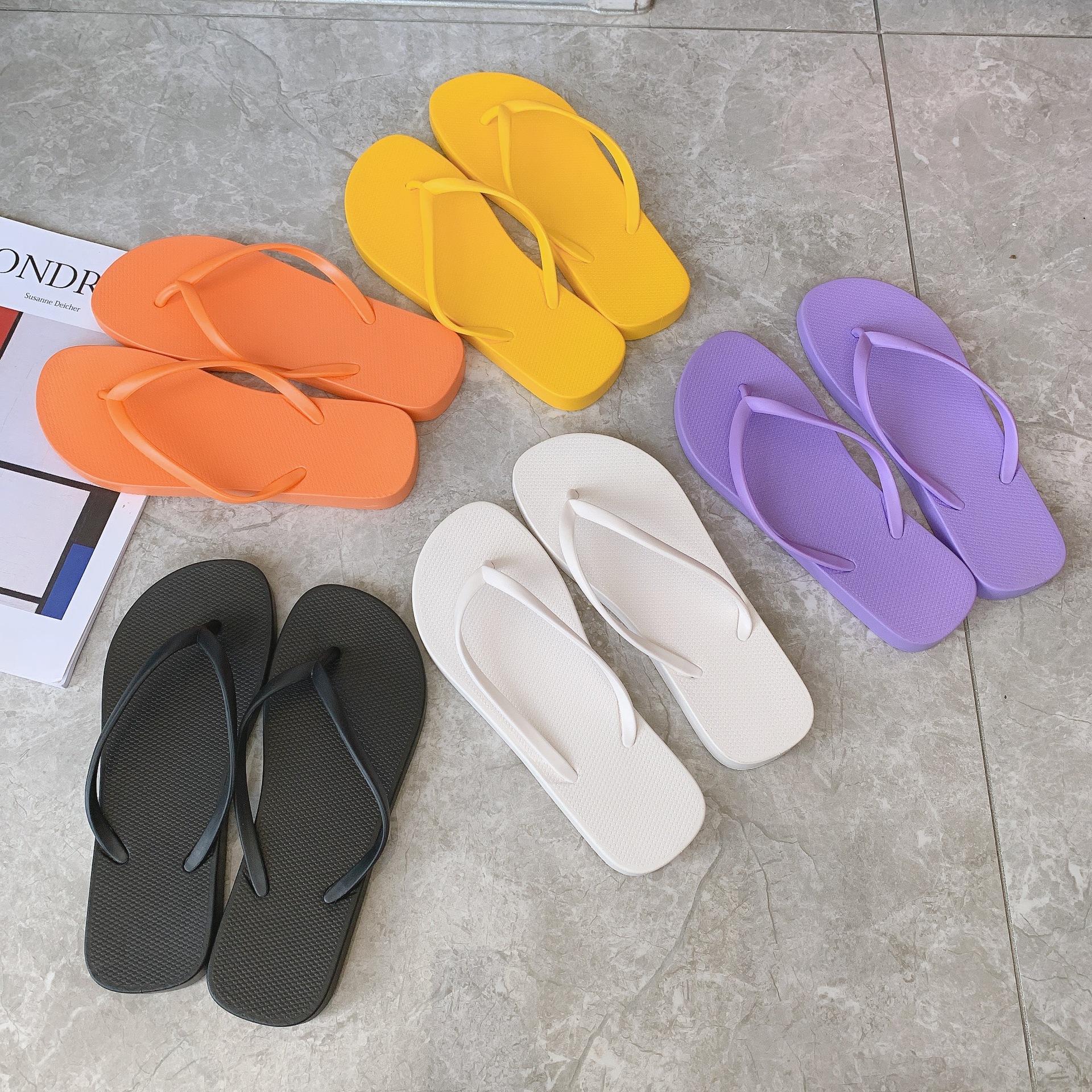 Custom Logo Girls Flip-flops Slippers Summer Beach Sublimation Flip Flop Blanks