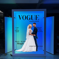 Nouvelle Conception 2026 : Cabine Photo Magazine pour Mariage avec Accessoires Gratuits, Boîte Photo en Acrylique Effet Miroir