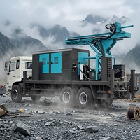 Foreuse hydraulique robuste montée sur camion pour puits profonds