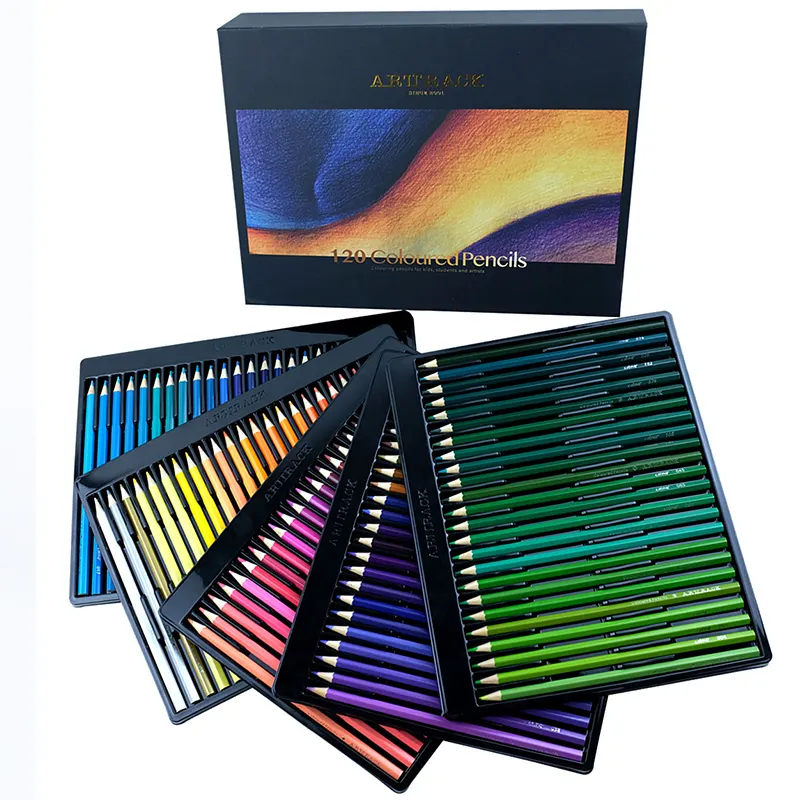 12/24/36/48/72/120/160 Professional Coloured Colored Colour Set Watercolor Oil Drawing Color Pencils For Drawing