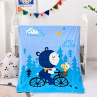 Couverture pour bébé nouveau-né en polaire douce et chaude, imprimée de dessins animés, en polyester de haute qualité, à bas prix, pliable, pour toutes les saisons