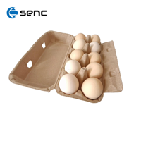 Vente en gros de barquettes à œufs en pâte à papier recyclée, 10, 12, 15 alvéoles, biodégradables, écologiques, pour œufs de poule, emballage personnalisé, fabrication en usine