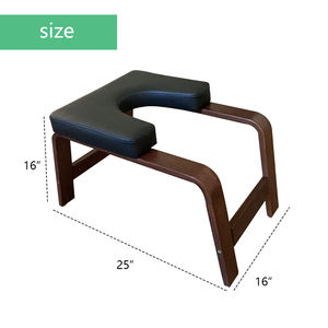 Soporte de cabeza de inversión Silla de yoga Banco de soporte de cabeza de Yoga de madera para gimnasio familiar con almohadillas de PU - Product Image 5