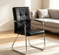 Chaise de bureau ergonomique moderne en cuir PU durable pour la maison, le bureau, le salon, la chambre, la villa, l'hôtel et les salles de conférence (éco-responsable)