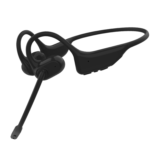 Open Ear Headphones with Mic Bluetooth Headset with Noise Cancelling Microphone and Multipoint Connect