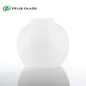 Abat-jour en verre cylindrique blanc opale de haute qualité, fabriqué à la main, écologique, design industriel moderne, couvre-lampes d'intérieur - Product Image 3