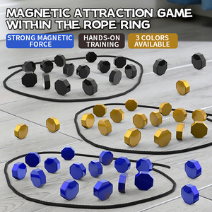 Magnetic <strong>Chess</strong> Pieces Game with Adjustable Cords Montessori <strong>Auto</strong> Aligning Pieces Strategy Board for Kid Adults Two Player Battle - Product Image 2