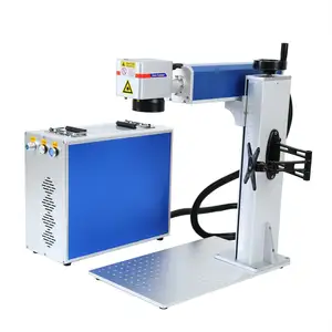 JPT Metall-Farblaserdruck Glasfaserlaser 60 W Mopa-Laser-Markierungsmaschine mit Rotation für Trinkgläser